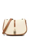 V73 Logo-engraved Satchel Bag In Neutrals