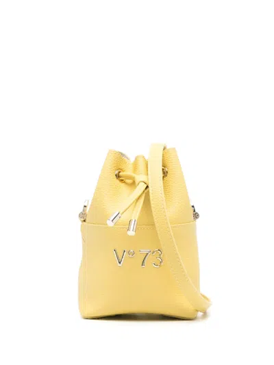 V73 Logo-lettering Bucket Bag In Yellow