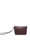 V73 Logo-lettering Clutch Bag In Brown