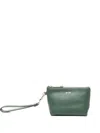 V73 Logo-lettering Clutch Bag In Green