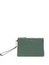 V73 Logo-lettering Clutch Bag In Green