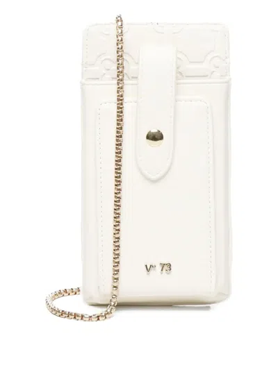 V73 Logo-lettering Phone Bag In White