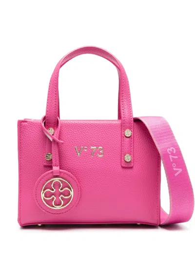 V73 Elara Logo-lettering Tote Bag In 粉色