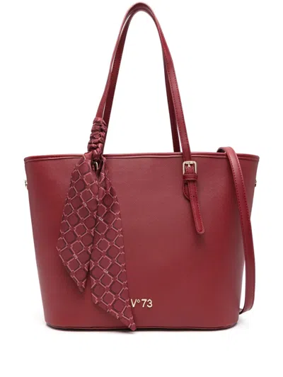V73 Logo-lettering Tote Bag In Red