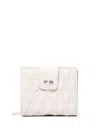 V73 Logo-lettering Wallet In White