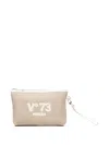 V73 Logo Make-up Bag In Neutrals
