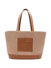 V73 Logo-patch Tote Bag In Brown