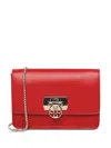 V73 Logo-plaque Flap-top Satchel Bag In Red