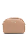 V73 Logo-plaque Make-up Bag In Neutrals