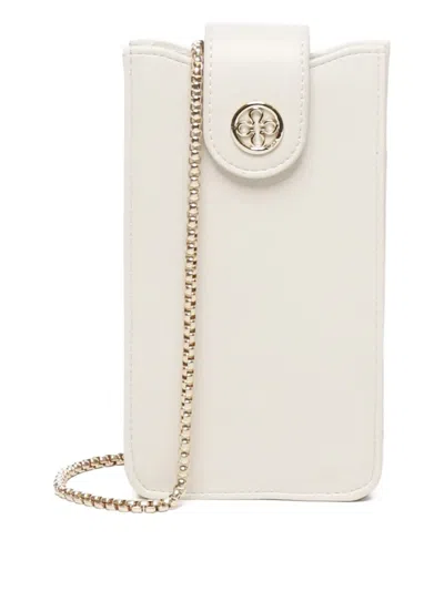 V73 Logo-plaque Phone Bag In White