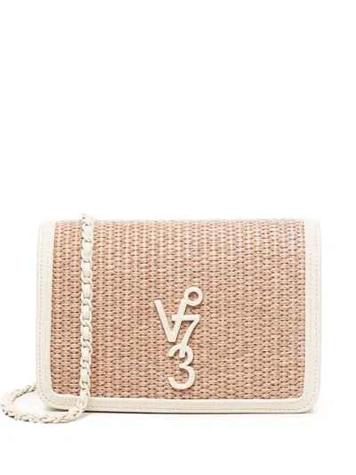 V73 Logo-plaque Satchel Bag In Neutrals