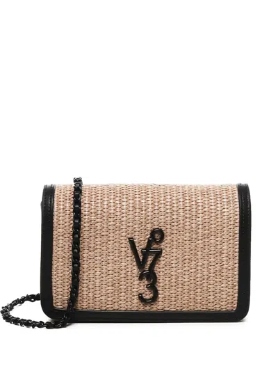 V73 Logo-plaque Satchel Bag In Neutrals