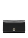 V73 Logo-plaque Wallet In Black