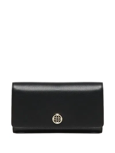 V73 Logo-plaque Wallet In Black