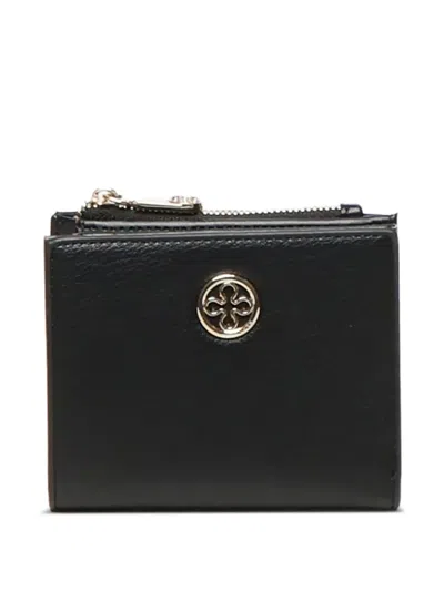 V73 Logo-plaque Wallet In Black