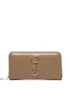 V73 Logo-plaque Zip-around Wallet In Brown