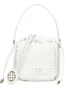 V73 Logo-print Bucket Bag In White