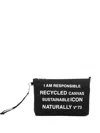 V73 Logo-print Clutch Bag In Black
