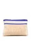 V73 Logo-print Wash Bag In Neutrals
