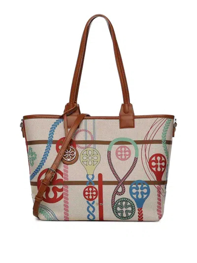V73 V°73 Logo Tote Bag In Brown