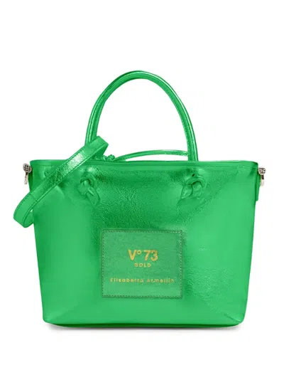 V73 Logo-patch Tote Bag In Green