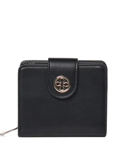 V73 Logo-plaque Bi-fold Wallet In Black