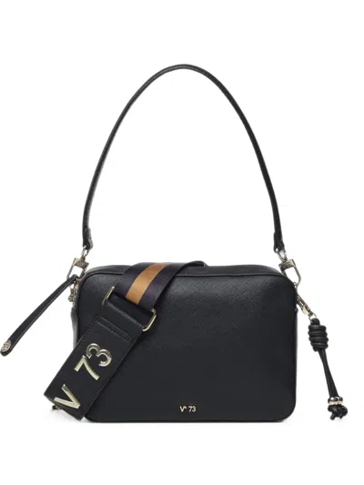 V73 Logo-plaque Knotted Shoulder Bag In Black