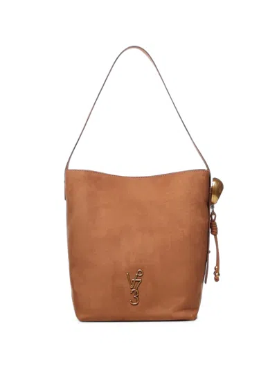 V73 Logo-plaque Shoulder Bag In Purple