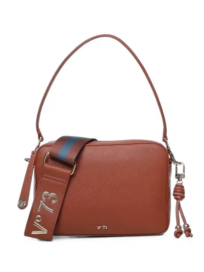 V73 Logo-strap Knotted Tote Bag In Brown