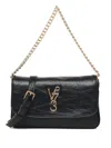 V73 Louise Logo-plaque Shoulder Bag In Black