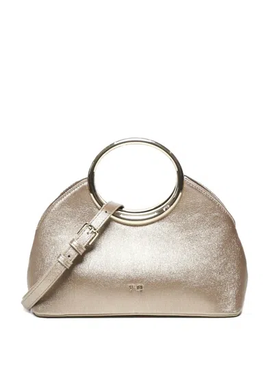 V73 Metallic-effect Tote Bag In Gold