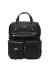 V73 Multi-pocket Top-handle Backpack In Black
