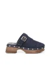 V73 Nyala 55mm Denim Mules In Black