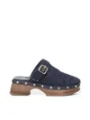 V73 Nyala 55mm Denim Mules In Dark Denim