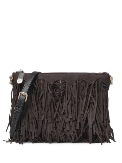 V73 Opale Fringe-embellished Shoulder Bag In Brown