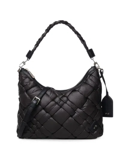 V73 Padded Woven Tote Bag In Black