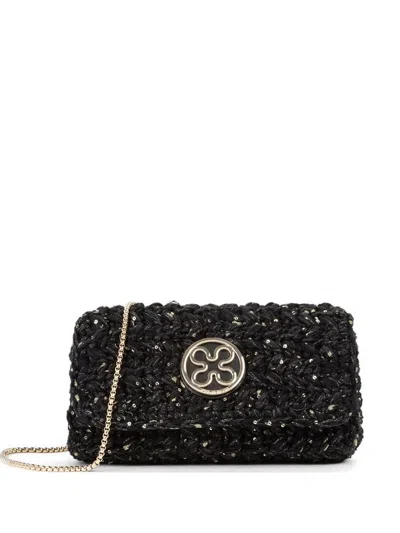 V73 Pattina Greta Sequined Cross Body Bag In Black