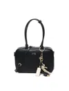 V73 Top-handle Zip-fastening Shoulder Bag In Black
