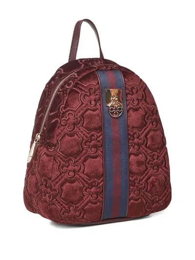 V73 Quilted Backpack In Red