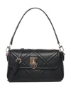 V73 Quilted-effect Shoulder Bag In Black