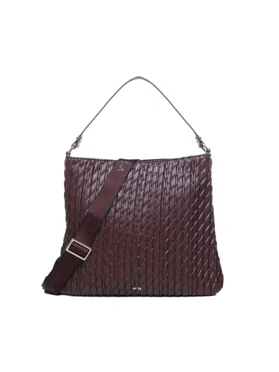 V73 Quilted Rossy Tote Bag In Bordeaux