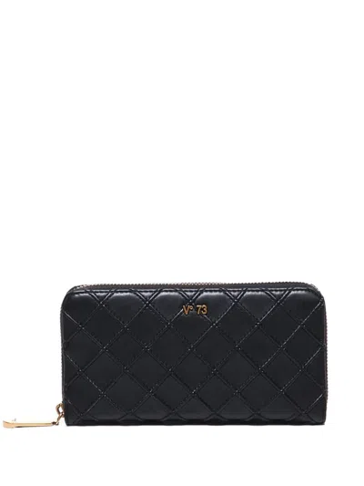 V73 Quilted Wallet In Black