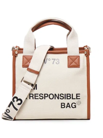 V73 Responsability Bis Logo-print Canvas Tote Bag In Multi