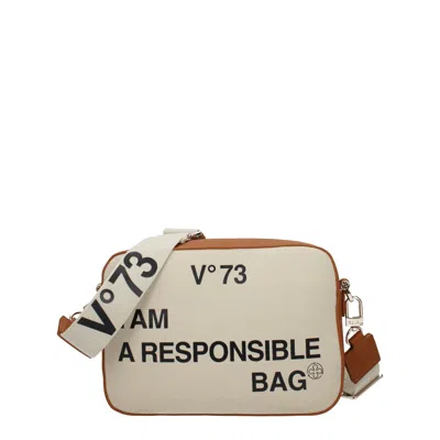 V73 V°73 斜挎包 Responsibility Bis 女式 聚酯纤维 米色/皮革 In Neutral