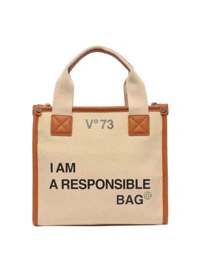 V73 Responsibility Bis Tote Bag In Beige