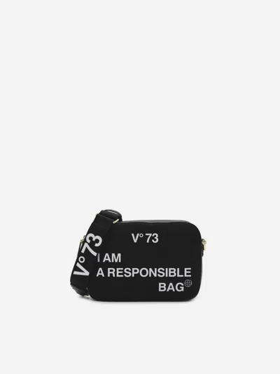 V73 Responsibility Shoulder Bag In Cotton In Black
