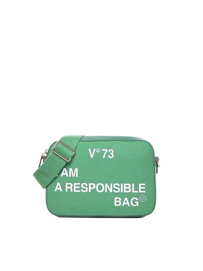 V73 Responsibility Shoulder Bag In Cotton In Green