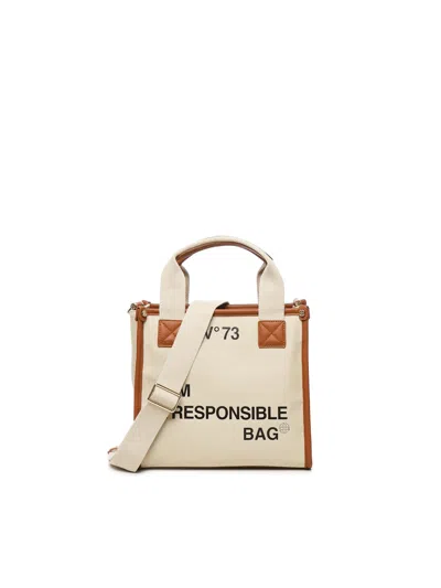 V73 Responsibility Tote Bag In Canvas In Brown