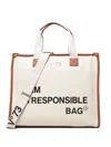V73 Responsibility Cotton Tote Bag In Neutral