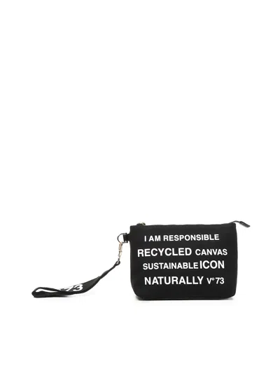 V73 Resposability Clutch Bag In Black